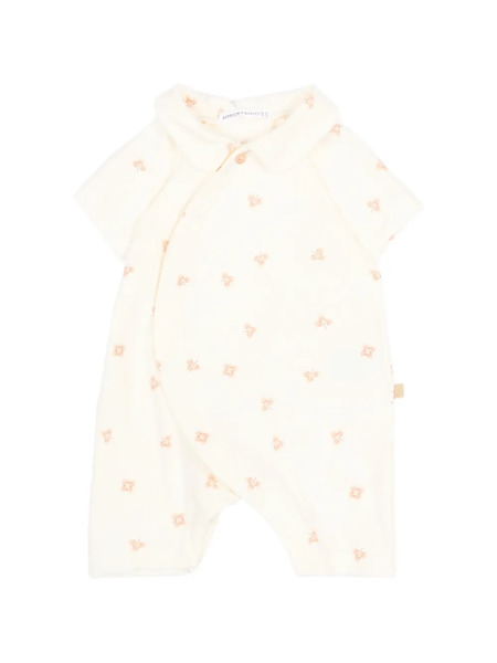  Bamboom Leaf-pattern Romper - Neutrals 