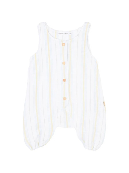  Bamboom Striped Romper - White 