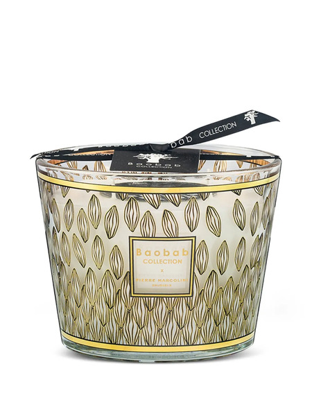  Baobab Collection Pierre Marcolini Perou Leaf-print Candle - Gold 