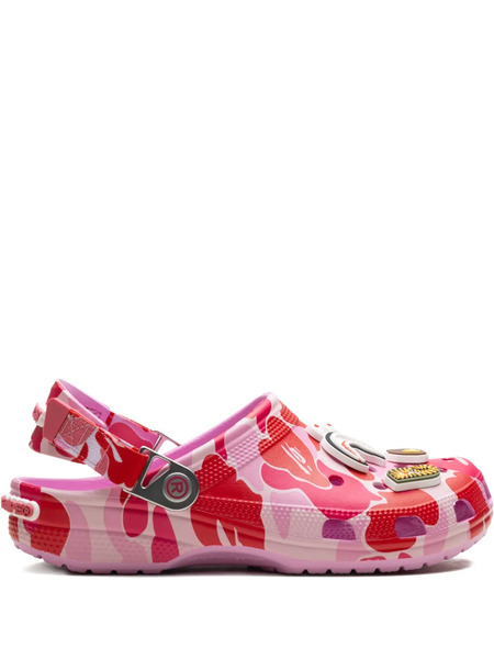 Bape Black *a Bathing Ape® X Crocs Classic carnation Clogs - Pink 