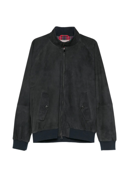  Baracuta Zip-up Suede Jacket - Blue 