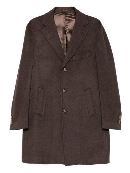  Barba Button-fastening Coat - Brown 