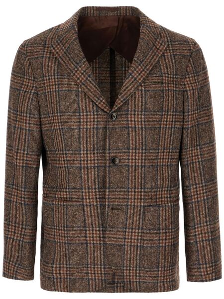  Barba Checked Blazer - Brown 