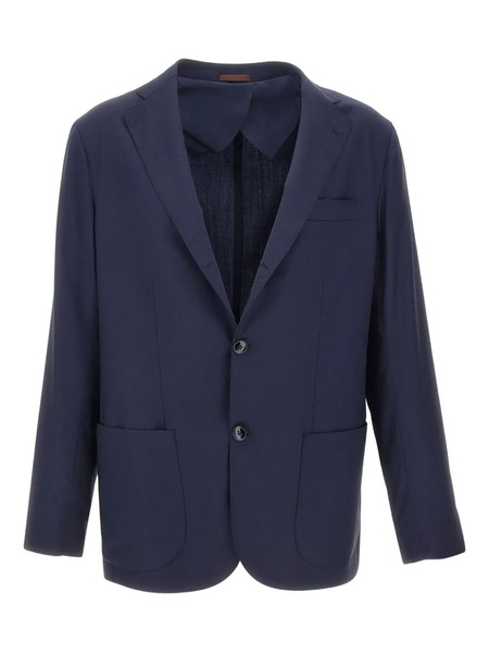  Barba Chest-pocket Three-button Blazer - Blue 