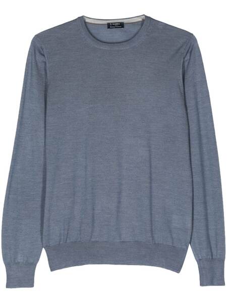  Barba Crew-neck Fine-knit Jumper - Blue 