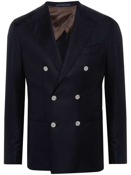 Barba Double-breasted Blazer - Blue 