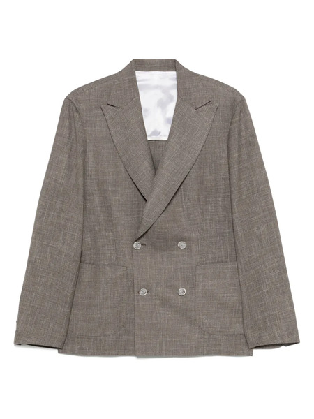  Barba Double-breasted Blazer - Grey 