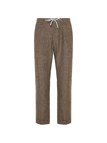  Barba Drawstring-fastening Trousers - Brown 