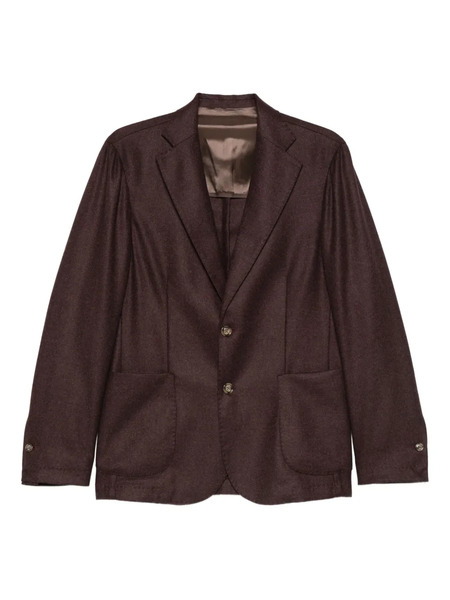  Barba Patch-pocket Button-front Blazer - Brown 