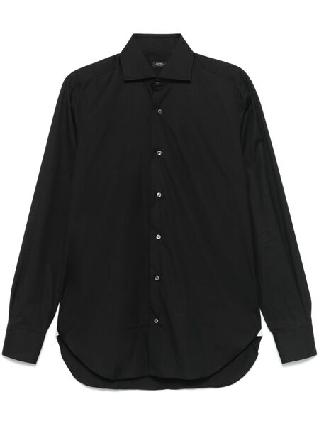  Barba Poplin Shirt - Black 