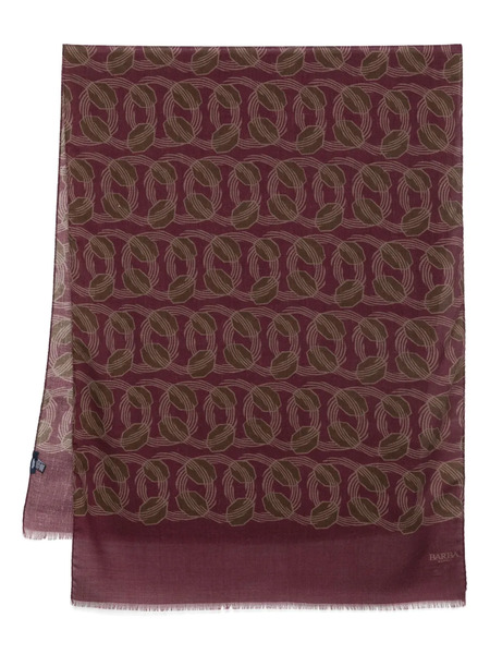  Barba Printed Scarf - Red 