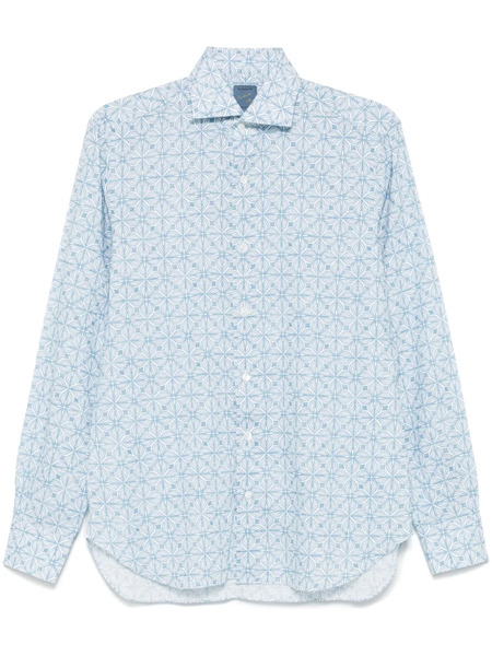  Barba Printed Shirt - Blue 