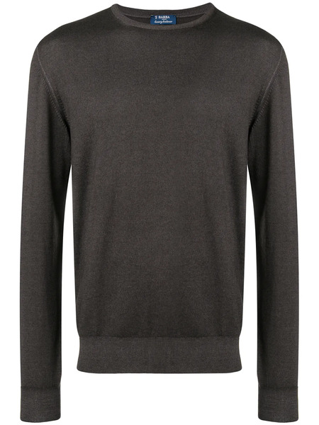  Barba Round Neck Jumper - Brown 