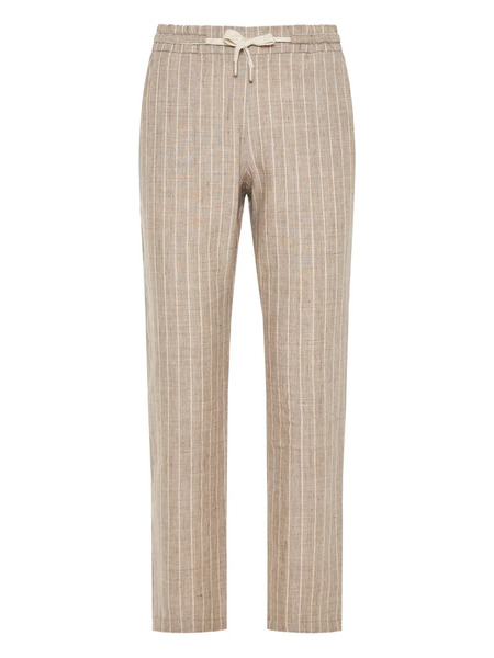  Barba Striped Trousers - Neutrals 