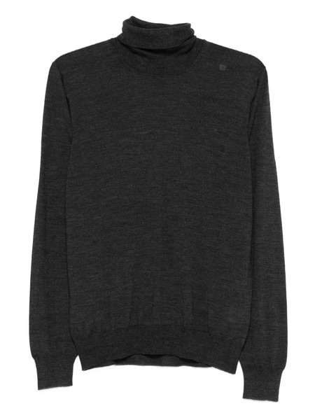  Barba Turtleneck Wool Sweater - Grey 