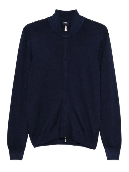  Barba Zip-neck Wool Sweater - Blue 