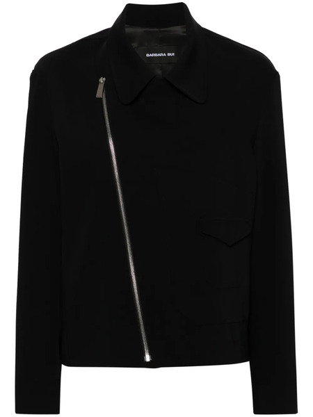  Barbara Bui Crepe Biker Jacket - Black 