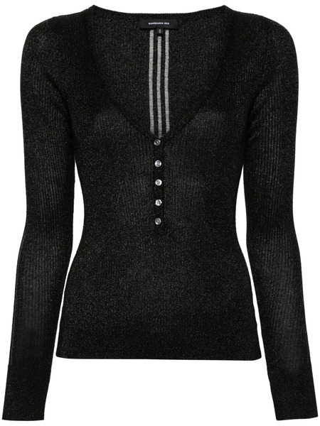  Barbara Bui Lurex Fine-knit Top - Black 
