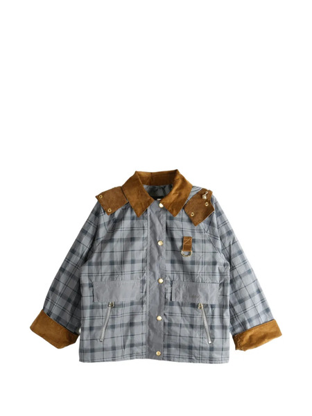  Barbour Carnforth Hooded Tartan Jacket - Grey 
