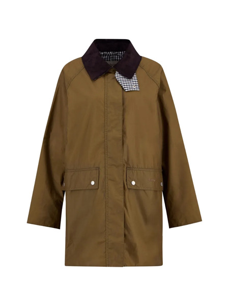  Barbour Check-detail Coat - Brown 
