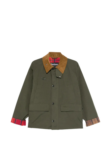  Barbour Corduroy-collar Plaid Jacket - Green 