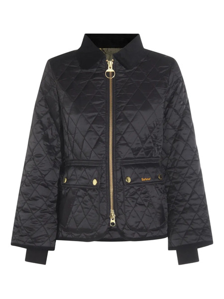  Barbour Diamond-quilted Zip-front Coat - Black 