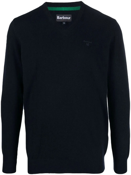  Barbour Essential V-neck Wool Sweater - Blue 