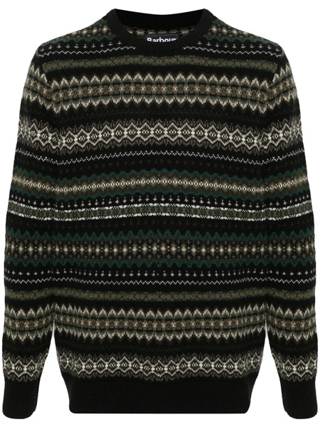  Barbour Fair Isle-knit Sweater - Black 