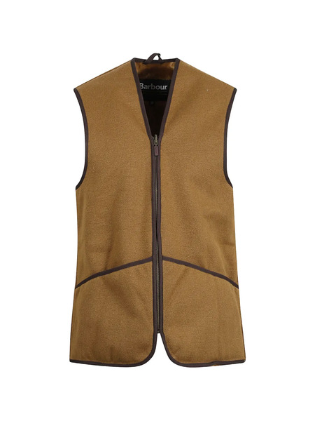 Barbour Faux Fur Zip Vest - Brown 
