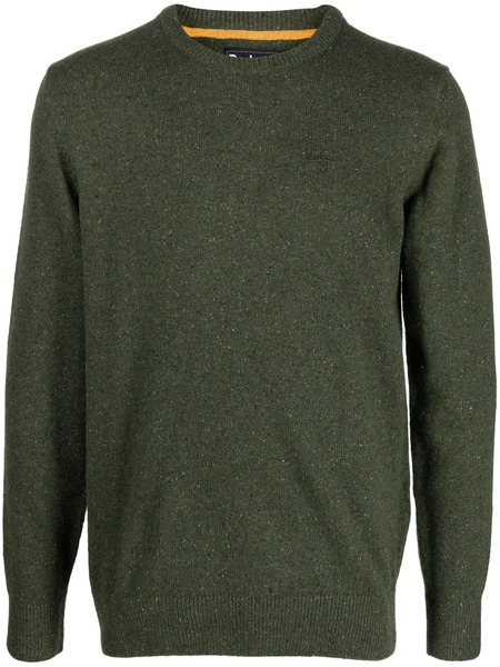  Barbour Fine-knit Ribbed-trim Jumper - Green 