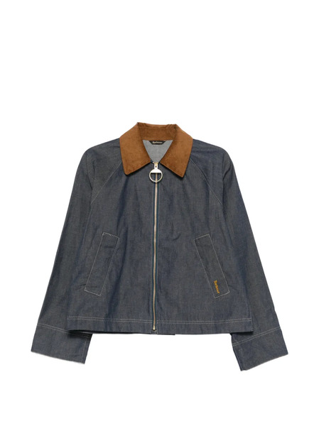  Barbour Freckleton Contrast-collar Zip-fastening Jacket - Blue 