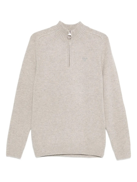  Barbour Grangetown Zip-up Sweater - Neutrals 