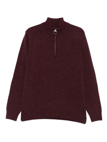  Barbour High-neck Half-zip Sweater - Red 