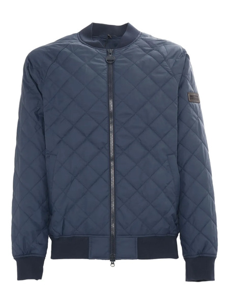  Barbour International Harfell Diamond-pattern Quilted Bomber Jacket - Blue 