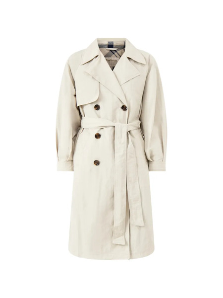 Barbour Layla Double-breasted Belted Trench Coat - Neutrals 