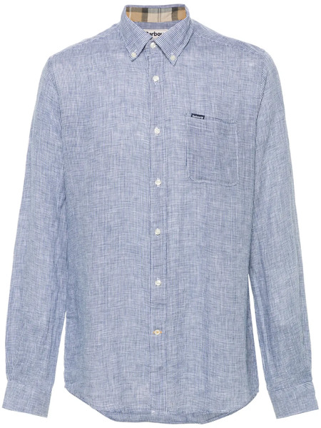  Barbour Linen Checked Shirt - Blue 