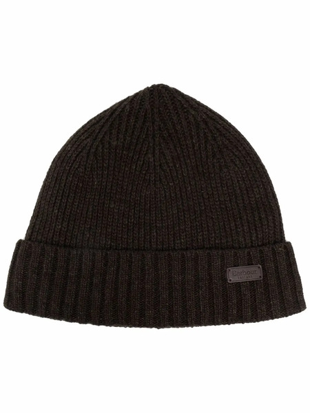  Barbour Logo-patch Knitted Beanie - Green 