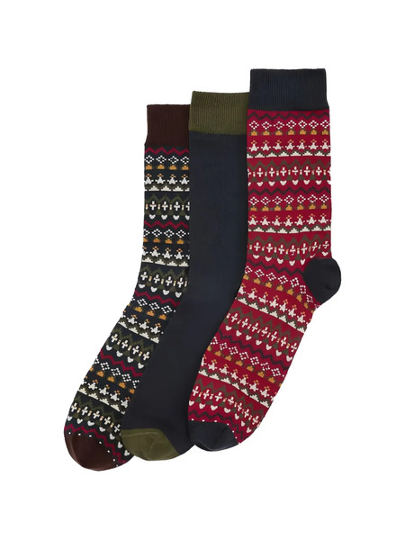  Barbour Marlow Socks (pack Of Three) - Red 