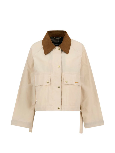  Barbour Medland Ribbed-collar Flap-pockets Jacket - Neutrals 
