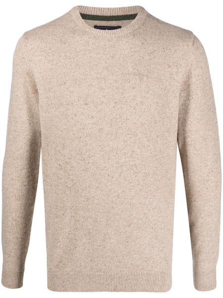  Barbour Mélange-effect Crew-neck Jumper - Neutrals 