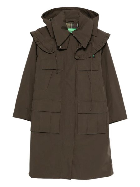  Barbour Ruffled Hooded Jacket - Green 