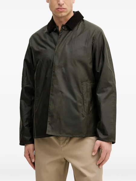  Barbour Short Lorden Corduroy-collar Jacket - Green 