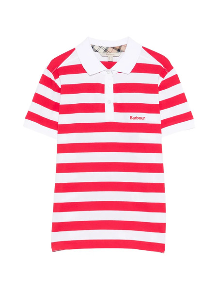  Barbour Striped Polo Top - White 