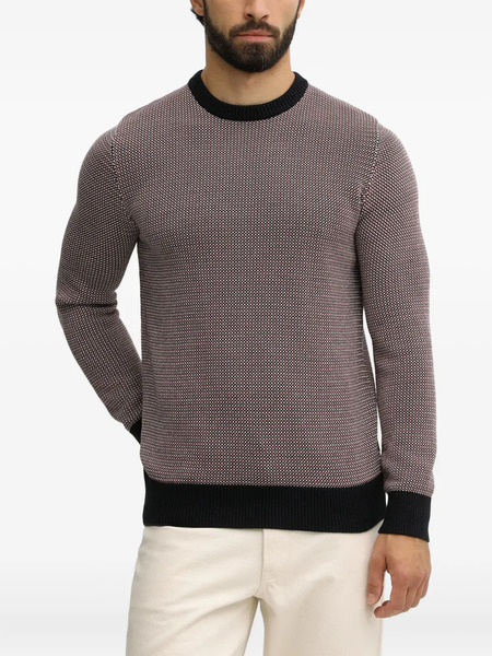  Barbour Wells Patterned Crew-neck Sweater - Blue 