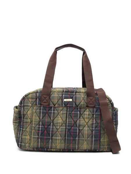  Barbour Wetherham Quilted Tartan-pattern Tote Bag - Green 