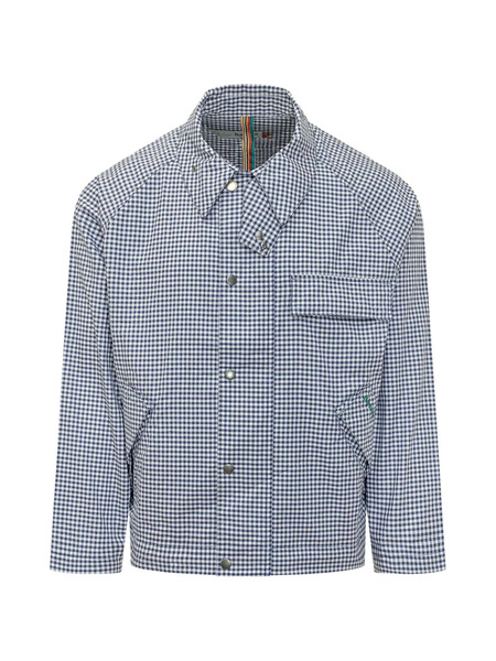  Barbour X Paul Smith Gingham-pattern Shirt Jacket - Blue 