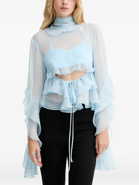  Bardot Anyssa Ruffled Blouse - Blue 