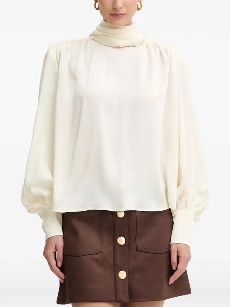  Bardot Revana Bow Blouse - Neutrals 