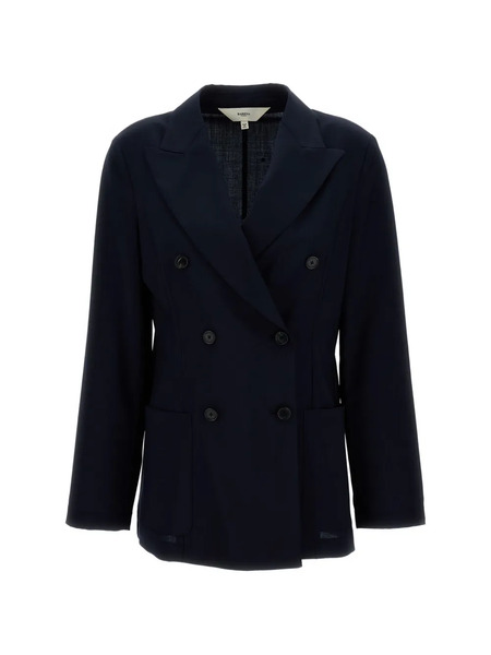  Barena Double-breasted Patch-pocket Blazer - Blue 