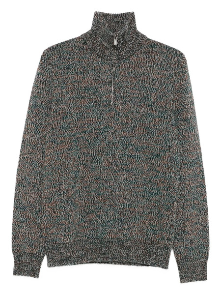  Barena High-neck Zip-front Sweater - Green 